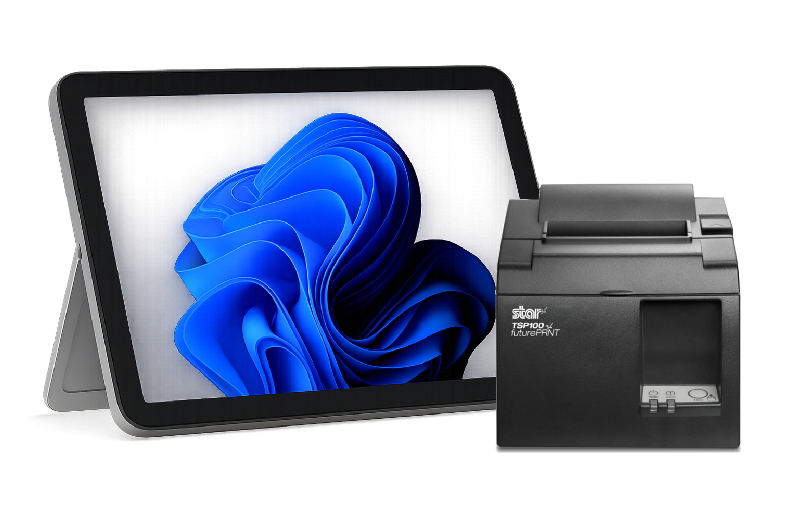 Nettbrett med kvitteringsskriver